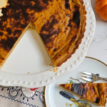 Pumpkin tart on plate
